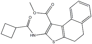 methyl 2-[(cyclobutylcarbonyl)amino]-4,5-dihydronaphtho[2,1-b]thiophene-1-carboxylate Struktur