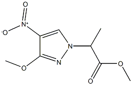 methyl 2-{4-nitro-3-methoxy-1H-pyrazol-1-yl}propanoate Struktur