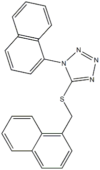 1-naphthylmethyl 1-(1-naphthyl)-1H-tetraazol-5-yl sulfide Struktur