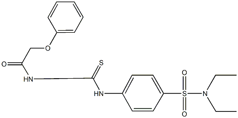 N,N-diethyl-4-({[(phenoxyacetyl)amino]carbothioyl}amino)benzenesulfonamide Struktur