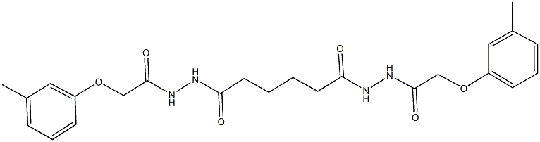 2-(3-methylphenoxy)-N'-(6-{2-[(3-methylphenoxy)acetyl]hydrazino}-6-oxohexanoyl)acetohydrazide Struktur