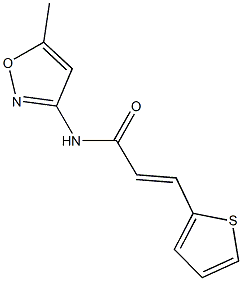 N-(5-methyl-3-isoxazolyl)-3-(2-thienyl)acrylamide Struktur