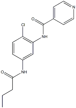 N-[5-(butyrylamino)-2-chlorophenyl]isonicotinamide Struktur