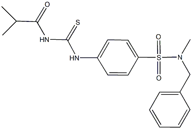 N-benzyl-4-{[(isobutyrylamino)carbothioyl]amino}-N-methylbenzenesulfonamide Struktur