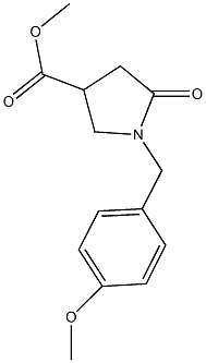 methyl 1-(4-methoxybenzyl)-5-oxo-3-pyrrolidinecarboxylate Struktur