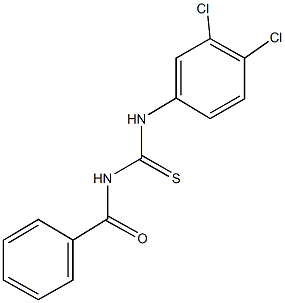 N-benzoyl-N'-(3,4-dichlorophenyl)thiourea Struktur