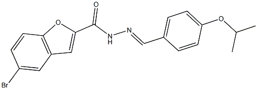 5-bromo-N'-(4-isopropoxybenzylidene)-1-benzofuran-2-carbohydrazide Structure