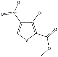 methyl 3-hydroxy-4-nitro-2-thiophenecarboxylate Struktur