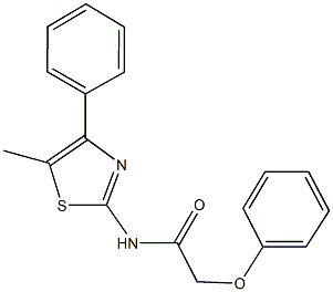 N-(5-methyl-4-phenyl-1,3-thiazol-2-yl)-2-phenoxyacetamide Struktur