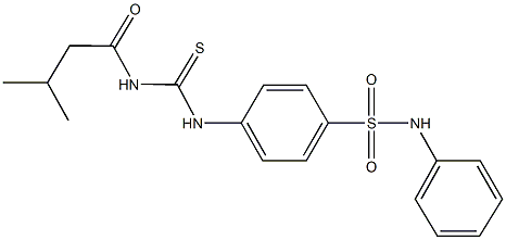 4-({[(3-methylbutanoyl)amino]carbothioyl}amino)-N-phenylbenzenesulfonamide Struktur