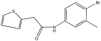 N-(4-bromo-3-methylphenyl)-2-(2-thienyl)acetamide Struktur