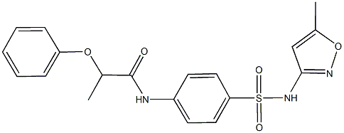 N-(4-{[(5-methyl-3-isoxazolyl)amino]sulfonyl}phenyl)-2-phenoxypropanamide Struktur