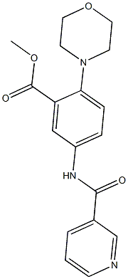 methyl 2-(4-morpholinyl)-5-[(3-pyridinylcarbonyl)amino]benzoate Struktur