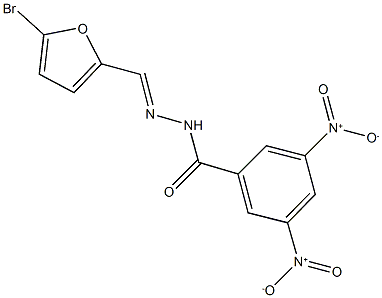 N'-[(5-bromo-2-furyl)methylene]-3,5-bisnitrobenzohydrazide Struktur