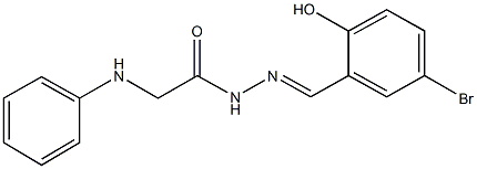 2-anilino-N'-(5-bromo-2-hydroxybenzylidene)acetohydrazide Struktur