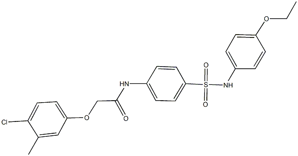 2-(4-chloro-3-methylphenoxy)-N-{4-[(4-ethoxyanilino)sulfonyl]phenyl}acetamide Struktur