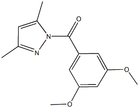 1-(3,5-dimethoxybenzoyl)-3,5-dimethyl-1H-pyrazole Struktur