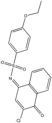 N-(3-chloro-4-oxo-1(4H)-naphthalenylidene)-4-ethoxybenzenesulfonamide Struktur