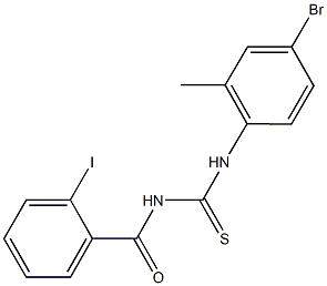 N-(4-bromo-2-methylphenyl)-N'-(2-iodobenzoyl)thiourea Struktur