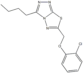 (3-butyl[1,2,4]triazolo[3,4-b][1,3,4]thiadiazol-6-yl)methyl 2-chlorophenyl ether Struktur