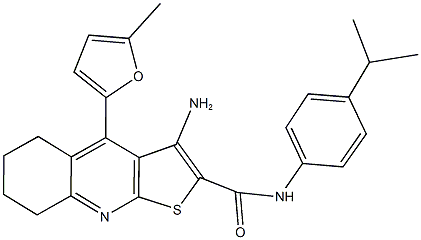 3-amino-N-(4-isopropylphenyl)-4-(5-methyl-2-furyl)-5,6,7,8-tetrahydrothieno[2,3-b]quinoline-2-carboxamide Struktur