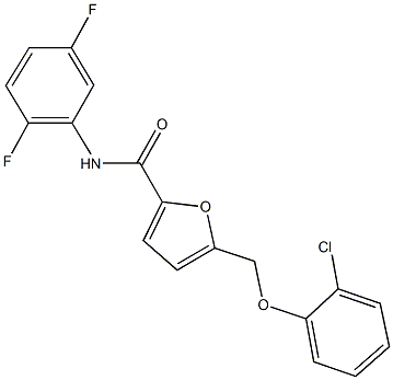 5-[(2-chlorophenoxy)methyl]-N-(2,5-difluorophenyl)-2-furamide Struktur