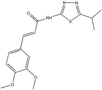 3-(3,4-dimethoxyphenyl)-N-(5-isopropyl-1,3,4-thiadiazol-2-yl)acrylamide Struktur