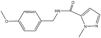 N-(4-methoxybenzyl)-1-methyl-1H-pyrazole-5-carboxamide Struktur