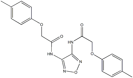 2-(4-methylphenoxy)-N-(4-{[(4-methylphenoxy)acetyl]amino}-1,2,5-oxadiazol-3-yl)acetamide Struktur