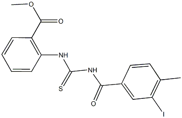 methyl 2-({[(3-iodo-4-methylbenzoyl)amino]carbothioyl}amino)benzoate Struktur