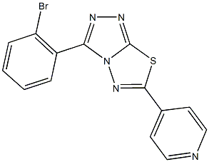 3-(2-bromophenyl)-6-(4-pyridinyl)[1,2,4]triazolo[3,4-b][1,3,4]thiadiazole Struktur