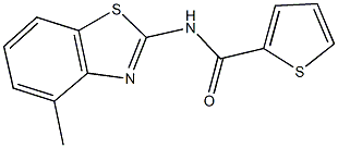 N-(4-methyl-1,3-benzothiazol-2-yl)-2-thiophenecarboxamide Struktur