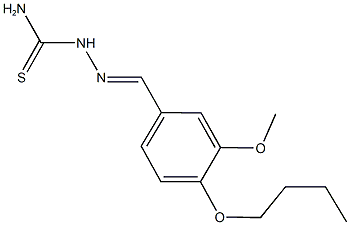 4-butoxy-3-methoxybenzaldehyde thiosemicarbazone Struktur