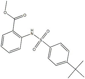 methyl 2-{[(4-tert-butylphenyl)sulfonyl]amino}benzoate Struktur