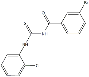 N-(3-bromobenzoyl)-N'-(2-chlorophenyl)thiourea Struktur