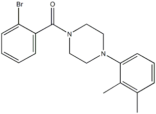 1-(2-bromobenzoyl)-4-(2,3-dimethylphenyl)piperazine Struktur