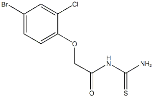 N-[(4-bromo-2-chlorophenoxy)acetyl]thiourea Struktur