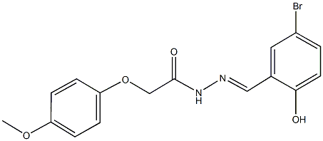 N'-(5-bromo-2-hydroxybenzylidene)-2-(4-methoxyphenoxy)acetohydrazide Struktur