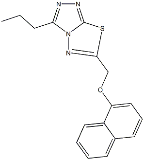 1-naphthyl (3-propyl[1,2,4]triazolo[3,4-b][1,3,4]thiadiazol-6-yl)methyl ether Struktur