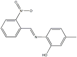 2-({2-nitrobenzylidene}amino)-5-methylphenol Struktur