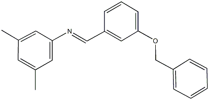 N-[3-(benzyloxy)benzylidene]-N-(3,5-dimethylphenyl)amine Struktur