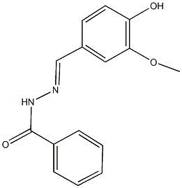 N'-(4-hydroxy-3-methoxybenzylidene)benzohydrazide Struktur