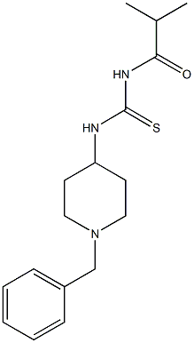 N-(1-benzyl-4-piperidinyl)-N'-isobutyrylthiourea Struktur