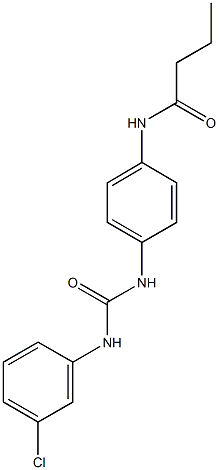 N-(4-{[(3-chloroanilino)carbonyl]amino}phenyl)butanamide Struktur