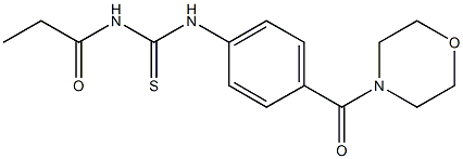 N-[4-(4-morpholinylcarbonyl)phenyl]-N'-propionylthiourea Struktur