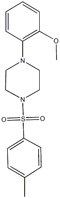 1-(2-methoxyphenyl)-4-[(4-methylphenyl)sulfonyl]piperazine Struktur