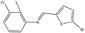 N-[(5-bromo-2-thienyl)methylene]-N-(3-chloro-2-methylphenyl)amine Struktur