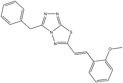 2-[2-(3-benzyl[1,2,4]triazolo[3,4-b][1,3,4]thiadiazol-6-yl)vinyl]phenyl methyl ether Struktur