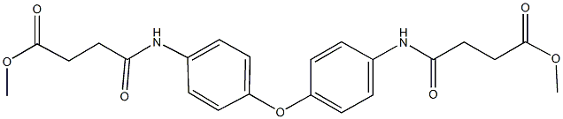 methyl 4-(4-{4-[(4-methoxy-4-oxobutanoyl)amino]phenoxy}anilino)-4-oxobutanoate Struktur