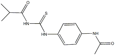 N-(4-{[(isobutyrylamino)carbothioyl]amino}phenyl)acetamide Struktur